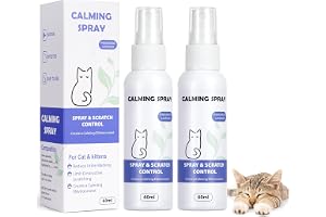 Aomig Cat Calming Spray,Cat Comfort Calming Spray Ångestlindring Feromon Spray för katter, Spray för katter Cat Lugnande hals