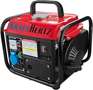 Benzin Power Strom-Generator 1,47 kW (2,0 PS) KRAFTHERTZ Stromerzeuger Stromaggregat 850 Watt