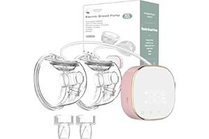 TOVVILD Doppelte tragbare Milchpumpe Hände frei, Elektrische Milchpumpe mit 3-Modi und 9-Stufen, Tragbare Milchpumpe, Geräuscharm, Memory Funktion, 24mm Flansch