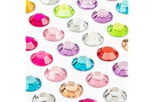 ‎MOVOJA Movoja Bunte Strasssteine - runde Glitzersteine 880 Stück 4 mm selbstklebend zum Verzieren und Basteln | Schmucksteine zum aufkleben | Steinchen Dekosteine Bastelsteine Bunt
