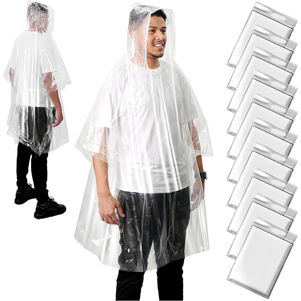 Ponchos De Pluie D’urgence En Boule – Lot De 5 Ponchos + 5 Remplacements, Couleurs Variées, Taille Unique Adulte/ado, Portable Avec Cordon