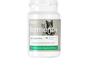 LELAPO Fermenti Lattici Cane e Gatto 60cps Probiotici per Cani e Gatti Integratore Cane Mangime Complementare con Probiotico Digestivo per Cani e Gatti Ripristina Flora Intestinale Made in Italy