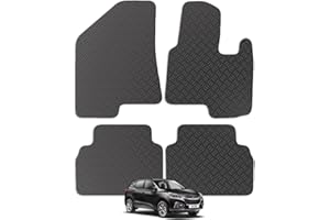 Carsio Car Mats 4pc Set For Hyundai IX35 2010-2016 Tailored Fit Rubber Floor Mat Complete Accessory Black Custom Fitted - Anti-Slip Backing, Heavy Duty & Waterproof
