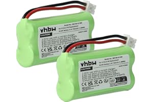 vhbw 2X batería Compatible con Siemens Gigaset A12, A120, A14, A140 teléfono Fijo o inalámbrico (700 mAh, 2,4 V, NiMH)