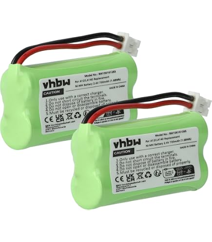 Batteria Vhbw 500mAh Li-Ion Per Thomson 28106FE1, 28115, 28118, RU1873GE3-A – Ricambio Per Cordless