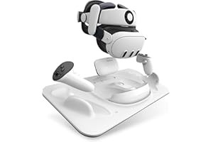 BOBOVR Station de charge D3, chargement sans fil pour contrôleur, charge rapide B100, compatible avec Quest 3