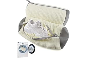 Sacchetto Scarpe Lavatrice, 2 PCS, CIYIN Sacchetti per Lavare Scarpe in Lavatrice, Borsa per Lavaggio Scarpe Lavatrice, Rete Scarpe Lavatrice, Sacco per Lavare Scarpe Lavatrice (bianco)