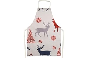 FLOFIA Grembiule Cucina Natale Grembiule Natalizio Natale Cuoco Cucina Ristorante Famiglia Barbecue Decorazione Festa di Natale Grembiule Natale per Adulti Unisex