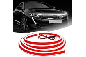 QLOUNI Universal Auto Tagfahrlicht 150cm Flexible Waterproof Auto Streifen Licht 10-16V Dynamic Scan Start Up Hoodbeam Kit Scan Starting Car Hood Light Strip Auto Motorhaube Lichtstreifen für SUV, LKW