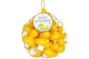 HENBRANDT – Lot de 20 canards avec crochets (jaune)