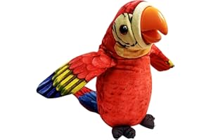 WEOFFERWHATYOUWANT WEofferwantYOUwant Big Red Macaw Talking Plush Parrot - Interactive Moving Beak and Wings That Repeats What You Say, Soft & Cuddly for Kids. Fun For All Ages
