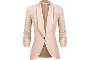 UNibelle Élégant Blazer Femme Chic Grande Taille Veste Blazers Veste De Costume Manche 3/4 Casual Slim S-XXL