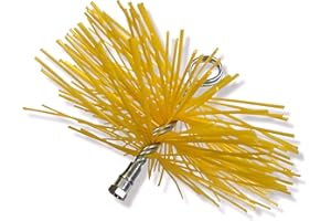 Hérisson synthétique pour ramonage conduits gainés | Diamètre 250 mm | Embout acier fileté M12*1,75mm | Cheminées, chaudières, poêles, canalisations, gouttières | Kibros 4ESS25b