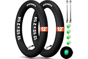 AVVS TECH Chambre à air 12 1/2 x 2 1/4 (57-203) – 12 Pouces avec Valve coudée 90° | Lot de 2 avec leviers | Compatible pneus Poussette 12 x 2.125/2.35