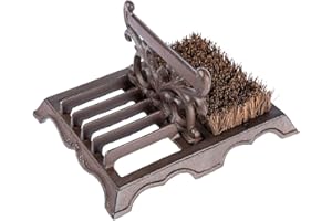 Homescapes Raschietto a Scarpe in ghisa con spazzola in fibra di cocco