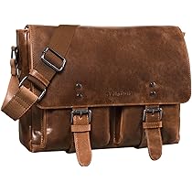 STILORD Maletín 'Chase' De Cuero Vintage Para Hombre | Bolso Negocios Bandolera A4 | Hebilla Para Trolley
