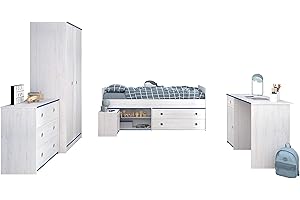 Parisot Kinderzimmer Smoozy Weiß, versch. Ausführungen, Kanten Pink/Blau