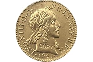 CHAENYU 24 - K Plaqué Or 1641 France Louis XIII Pièces Copie Collection Souvenir Cadeau