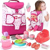 RedCrab Kit Bebe Poupee et Accessoires, 32cm Poupon avec Cheveux Longs, Lit Poupee, Chaise Haute, Vêtements, Biberon, Pot, Tétine, Couches, Jeu de Rôle Jouet Cadeau pour Fille 3 4 5 6 Ans RedCrab Kit Bebe Poupee et Accessoires, 32cm Poupon avec Cheveux Longs, Lit Poupee, Chaise Haute, Vêtements, Biberon, Pot, Tétine, Couches, Jeu de Rôle Jouet Cadeau pour Fille 3 4 5 6 Ans