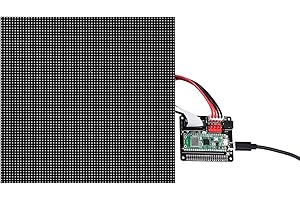 xicoolee RGB Full-Color LED Matrix Panel for Raspberry Pi/Arduino/ESP32 3mm Pitch 64×64 4096 Individual RGB LEDs Brightness Adjustable with Adapter for Directly Plug