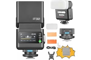 Godox iT32 TTL Flash per fotocamera con X5 O Wireless Flash Trigger 2,4 GHz HSS 1/8000s GN18 con diffusore magnetico per fotocamere Olympus Panasonic OM System