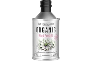 EAT WHOLESOME FOOD CO. Eat Wholesome Aceite Orgánico de Comino Negro, 250ml - Rico en Omega 3, 6 y 9