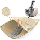 Ycozy Cat Litter Mat 60 &times; 40 cm Mat Cat Litter Mat EVA Double Layer Honeycomb Mat &ndash; Waterproof Cat Litter Mat Easy to Clean
