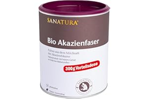 ‎SANATURA Sanatura Akazienfaser Pulver Bio – 300 g – wertvoller Ballaststofflieferant aus Akazienfasern - lösliche Ballaststoffe - vegan, glutenfrei und fructosefrei – gut verträglich