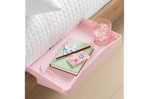 Modern Innovations Nachttischregal für Bett, Studentenwohnheim, Etagenbett-Regal für oberes Etagenbett, Nachttisch, Getränkehalter für Kinder, Etagenbett-Caddy für Tischaufbewahrung (Rosa)