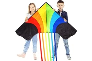 SUN KITES Original Rainbow Kite For Children And Adults - Very Easy To Fly Kite - Family Fun For All - Great Outdoor Toy For Beginners - Built To Last - Makes a Great Gift or Stocking Filler