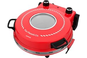 Cecotec Forno Pizza Elettrico Grill Pizza&Co Mamma Mia Window. 1200W, Temperatura 400ºC, Timer 15m, Termostato, Cottura Pietra, Resistenze Superiori e Inferiori, Finestra Visualizzazione