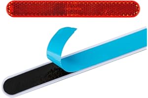 3D Carbon Design 1x Reflektor Rot zum Kleben Rückstrahler Breite ca 138mm x Höhe 18mm x Tiefe 8mm mit Zulassung Passt für Kennzeichenhalter