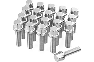 GASUPPLY Kit 20 Bulloni Ruota Filetto Lungo 45mm per Distanziali Ruota I M14x1,5x45mm I Testa Sferica R13 I Chiave 17mm I Compatibili con originali cerchi in lega Audi e VW