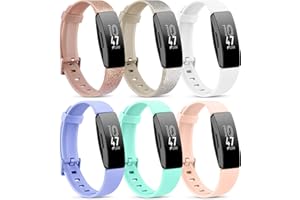 Oumida Lot de 6 bracelets de rechange pour Fitbit Inspire / Fitbit Inspire HR / Fitbit Inspire HR / Inspire 2 (B, S)