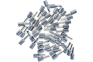 Afeld Elektro Lot de 50 embouts de câble isolés 4,00 mm² gris, sertissage, terminal ferrule, cuivre, gris