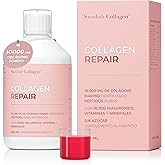 Swedish Collagen, Hydrolyzed Marine Collagen Liquid 500ml | 20 Days | Type 1 &amp; 3 | Pure Peptides &amp; Vitamins for Hair, Skin, N