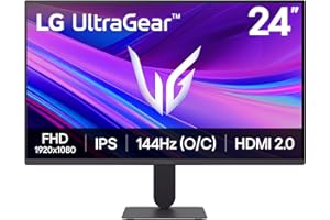LG Ultragear™ 24G411A-B.AEU Ecran PC Gaming 24" - Dalle IPS résolution FHD (1920x1080), 5ms GtG 144Hz, HDR 10, sRGB 99% (CIE1931), AMD FreeSync, inclinable, DisplayPort 1.4, HDMI 2.0