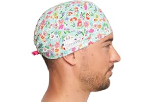 CHRYSVAL - Calot Court La Prairie - Bonnet Chirurgical Ou Calot Cuisine Unisexe 100% Coton Oeko-Tex - Réglable Avec Attaches