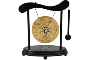 FENGSHUISALE Feng Shui Brass Gong Desktop Zen Art for Fortune + Free Red String Bracelet