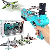Graphene Airplane Launcher Gun Flying Aeroplanes Toys for Boys Safe & Fun Shooting Guns for Kids 4 Paper Foam Gliders Air Bat