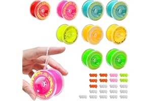 MirraSwit 9 Stücke Farbe Yo-Yos+21 Seil, Responsive Yoyo, Professiona Looping Yoyo für Anfänger, JoJo Reaktives Kugellager für Anfänger Geburtstag Party Gastgeschenk, Zufällige Farben