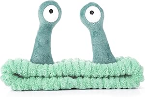 BOFYTR Spa Headband Facial Makeup Head Band Soft Coral Fleece Head Wraps Snail Cartoon Cute Hair Accessories Elastic Skincare Hair Band for Women Girls Washing Face Beauty