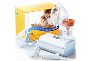 AIDISY Aerosol Nebulizzatore A Compressore - Areosol per Bambini ed Adulti, Boccaglio E Maschera, Allevia Efficacemente le Malattie Sistemiche, Velocità di Atomizzazione Regolabile