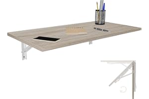 KDR PRODUKTGESTALTUNG Tavolo pieghevole a parete Piano del tavolo 80x40 cm in rovere Sonoma Tavolo da pranzo pieghevole Tavolo da cucina a parete Tavolo da bar Tavolo in piedi Tavolo da parete Tavolo pieghevole a parete