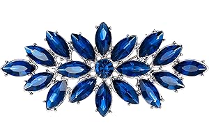 EVER FAITH Spilla, Matrimonio Gioielli Corpetto Marquise Cristallo Austriaco Spilla Fiore in Forte espansione per Le Donne -1.6 Inches