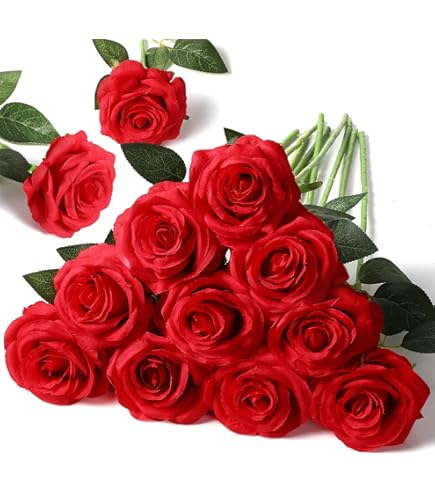 Zijden kunstbloemen boeket Franse Tulp rood