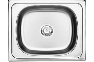 Deante ZEU_010A Fregadero de Acero, Grey, 500 x 400mm