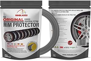 CARSTYLING XXL Rimblades avec 3M Colle - Couleur: Argent - Premium Protection des Jantes et Styling pour Jantes Alliage jusqu'à 22''