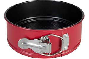 wenco Mini-Springform, 18 cm Durchmesser, ideal für kleine Kuchen, hochwertige Antihaftbeschichtung, aus robustem Stahl, hitzebeständig, in stilvollem Rot, leicht zu reinigen