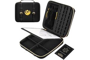 douper Grand sac de rangement DND pour table avec rangement pour miniatures, plateau à dés, pochette pour feuille de personnages avec panneau effaçable pour manuels et accessoires du joueur,